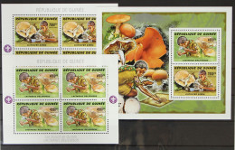 Guinea 4255 Und 4256 Postfrisch Kleinbogen Und Viererblöcke / Pilze #GH267 - República De Guinea (1958-...)