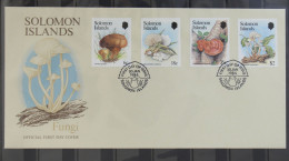 Salomon Inseln 522-525 Gestempelt Als FDC / Pilze #GG313 - Salomon (Iles 1978-...)