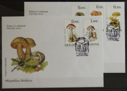 Moldawien 153-157 Gestempelt Als FDC / Pilze #GG380 - Moldova