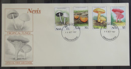 Nevis 475-478 Gestempelt Als FDC / Pilze #GG362 - St.Kitts Und Nevis ( 1983-...)