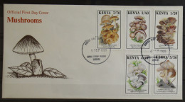 Kenia 486-490 Gestempelt Als FDC / Pilze #GG387 - Kenya (1963-...)