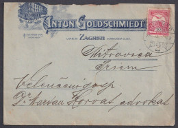 Hungary 1914, Croatia, Commercial Cover (goldsmith) Sent Zagreb To Mitrovica - Other & Unclassified