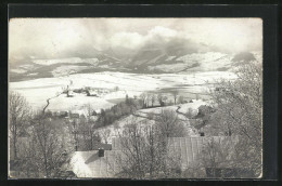 AK Vysoke Nad Jiz, Blick über Die Häuser Ins Winterliche Tal  - Czech Republic