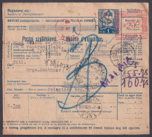 Hungary 1937, Yugoslavia, International Parcel Card, Yugoslav Tax & Postage Due - Other & Unclassified