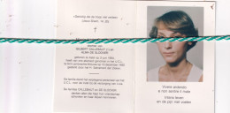 Maria Livia Callebaut, Aalst 1954, Sint-Lambrechts-Woluwe 1992. Foto - Overlijden