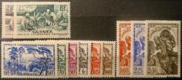 LP3844/2219 - COLONIES FRANÇAISES - GUINEE FR. - 1930/1940 - SERIE COMPLETE - N°158 à 168 NEUFS* - Unused Stamps