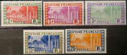 LP3844/2220 - COLONIES FRANÇAISES - GUYANE FR. - 1929/1938 - N°128 à 132 NEUFS* - Unused Stamps