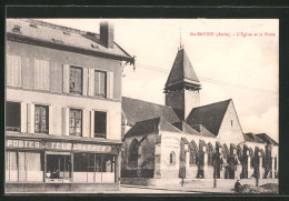 CPA Ste-Savine, L`Église Et La Place  - Other & Unclassified