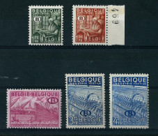 Série Complète N° S 42/46  (*) Avec  Charnière  --  Type " Exportations  "   -- - Mint