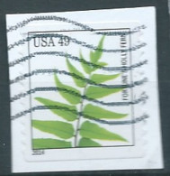 VERINIGTE STAATEN ETATS UNIS USA 2014 FERNS: GOLDIE'S WOOD FERN F USED ON PAPER SN 4851 MI 5044 YT 4677 SG 5465 - Used Stamps