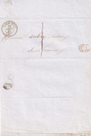 Sergines (89 Yonne) Lettre Avec Tampon Rouge CL Correspondance Locale Taxe 1 En 1848 - 1801-1848: Precursors XIX