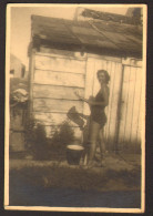 Bikini Woman  In Garden Old  Photo 6x9 Cm # 41274 - Anonymous Persons