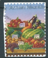 VEREINIGTE STAATEN ETATS UNIS USA 2014 FARMERS' MARKETS: FRUITS&VEGETALS F USED ON PAPER SN 4913 MI 5099 YT 4732 SG 5529 - Gebraucht