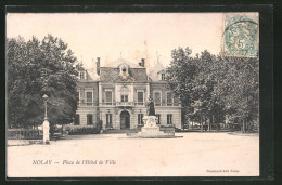 CPA Nolay, Place De L`Hôtel De Ville  - Autres & Non Classés