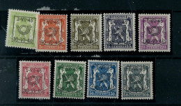 Série Complète N° PRE 538/46  (*) Avec  Charnière  --  I - VII - 45 --  30 - VI - 46  -- - Typos 1936-51 (Petit Sceau)