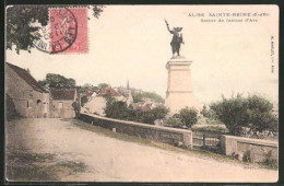 CPA Alise Sainte-Reine, Statue De Jeanne D`Arc  - Autres & Non Classés