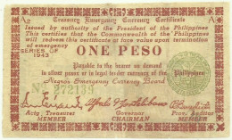 PHILIPPINES - 1 Peso - 1943 - Pick S 661 - Serie A2 - Negros Emergency Currency Board - Filipinas