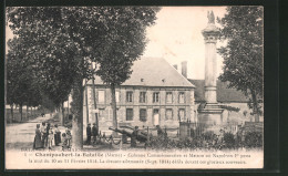 CPA Champaubert-la-Bataille, Colonne Commémorative Et Maison Où Napoleon  - Andere & Zonder Classificatie
