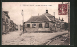 CPA Hermonville, Ecole Et Rue De Fismes  - Fismes