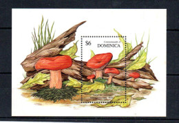 DOMINIQUE - DOMINICA - B/F - M/S - 1991 - MUSHROOMS - CHAMPIGNONS - PILZEN - LACTARIUS VOLEMUS - - Dominique (1978-...)