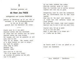 Jos Faes (1913-1989) - Devotion Images