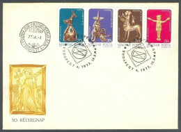 Hungary 1977, Art, Stamp Day, FDC - Autres & Non Classés