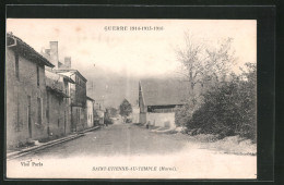 CPA Saint-Étienne-Au-Temple, Guerre 1914-16, Vue De La Rue  - Other & Unclassified