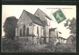 CPA Courtisols, Église St. Memmie  - Courtisols