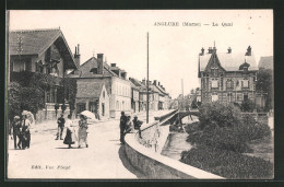 CPA Anglure, Le Quai  - Anglure