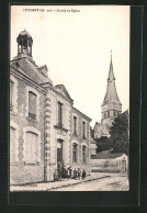 CPA Juvigny, Mairie Et Eglise  - Autres & Non Classés