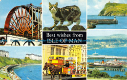 R065823 Best Wishes From Isle Of Man. Multi View. Bamforth. Color Gloss. 1986 - Monde