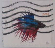 VERINIGTE STAATEN ETATS UNIS USA 2016 PETS SET: BETTA FISH F USED ON PAPER BETTA FISH F SN 5107 MI 5301 YT 4925 SG 5711 - Oblitérés