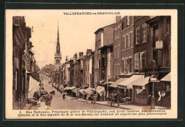 CPA Villefranche-en-Beaujolais, Rue Nationale  - Autres & Non Classés