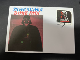 10-5-2024 (4 Z 37) Australia Post - Star Wars Dark Side - 2 Covers (1 With New Stamp Released 3rd May 2024) - Oblitérés