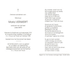 Maria Verwerft (1913-1998) - Devotion Images