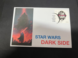 10-5-2024 (4 Z 37) Australia Post - Star Wars Dark Side - 2 Covers (1 With New Stamp Released 3rd May 2024) - Usados