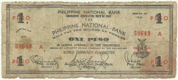 PHILIPPINES - 1 Peso - 1941 - Pick S 305 - Serie A6 - ILOILO Currency Committee - Filippijnen