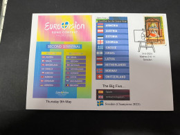 10-5-2024 (4 Z 37) Eurovision Song Contest 2024 - Semi-Final 2 On 9-5-2024 (with OZ Stamp) - Musique