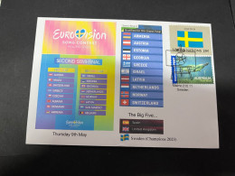 10-5-2024 (4 Z 37) Eurovision Song Contest 2024 - Semi-Final 2 On 9-5-2024 (with Sweden Flag Stamp) - Música