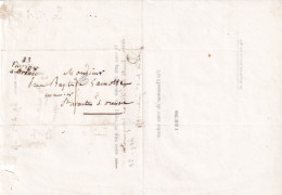 Thorigny Sur Oreuse (89 Yonne) Lettre Avec Cursive (ind. 13) Taxe 1 Sur Imprimé De Maint Maurice 1851 Pour Saint Martin - 1801-1848: Précurseurs XIX