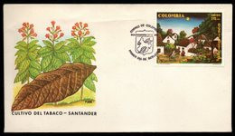 COLOMBIA- KOLUMBIEN- 1980. FDC/SPD. TOBACCO CROPS IN SANTANDER DEPARTMENT - Colombie