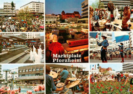 73903285 Pforzheim Marktplatz Teilansichten Schwimmbad Pforzheim - Pforzheim