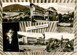 73903197 Neckarsteinach Panorama Ortspartien Freiherr Vom Stein Schule Mittelbur - Sonstige & Ohne Zuordnung