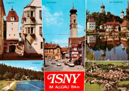 73903108 Isny Allgaeu Esgantor Marktplatz Am Schaechele Waldbad Fliegeraufnahme  - Autres & Non Classés