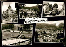 73903037 Herborn Hessen Rathaus Schloss Kirchtreppe Schwimmbad Ortspartie Herbor - Herborn