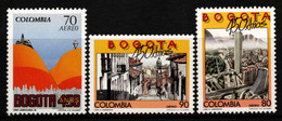 02- KOLUMBIEN - 1988 - MI#:1717,1725-26 - MNH- BOGOTA 450 YEARS- ARCHITECTURE - Kolumbien