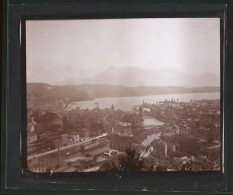 Fotografie Fotograf Unbekannt, Ansicht Luzern, Panoramablick über Die Stadt 1913  - Lieux