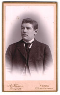 Fotografie A. Hansen, Worms, Portrait Junger Mann Im Anzug Mit Krawatte, Im Photoatelier 25 Römerstrasse  - Anonymous Persons