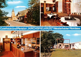 73864488 Westerhever Gasthaus Pension Kirchspielkrug Gaststube Theke Spielplatz  - Sonstige & Ohne Zuordnung