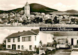 73864359 Wolfhagen Ortsansicht Mit Kirche Pension Ofenberg Gastraum Wolfhagen - Andere & Zonder Classificatie